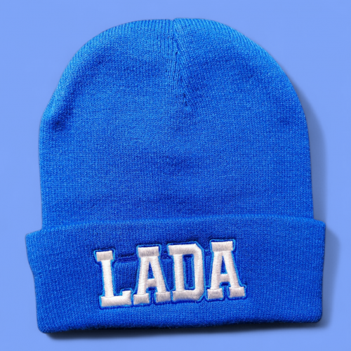 LADA kötött visszahajtott sapka kobaltkék